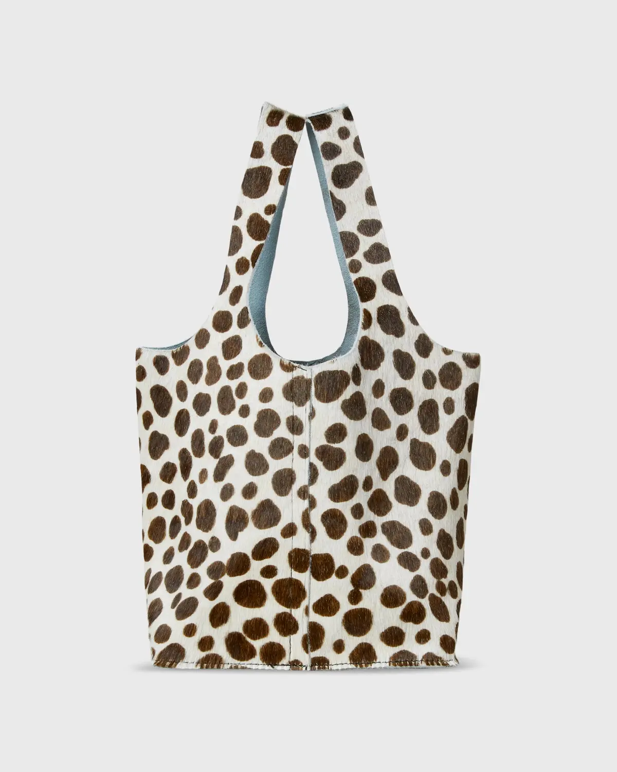 Paola Bucket Bag In White/Dark Brown Calf Hair 1