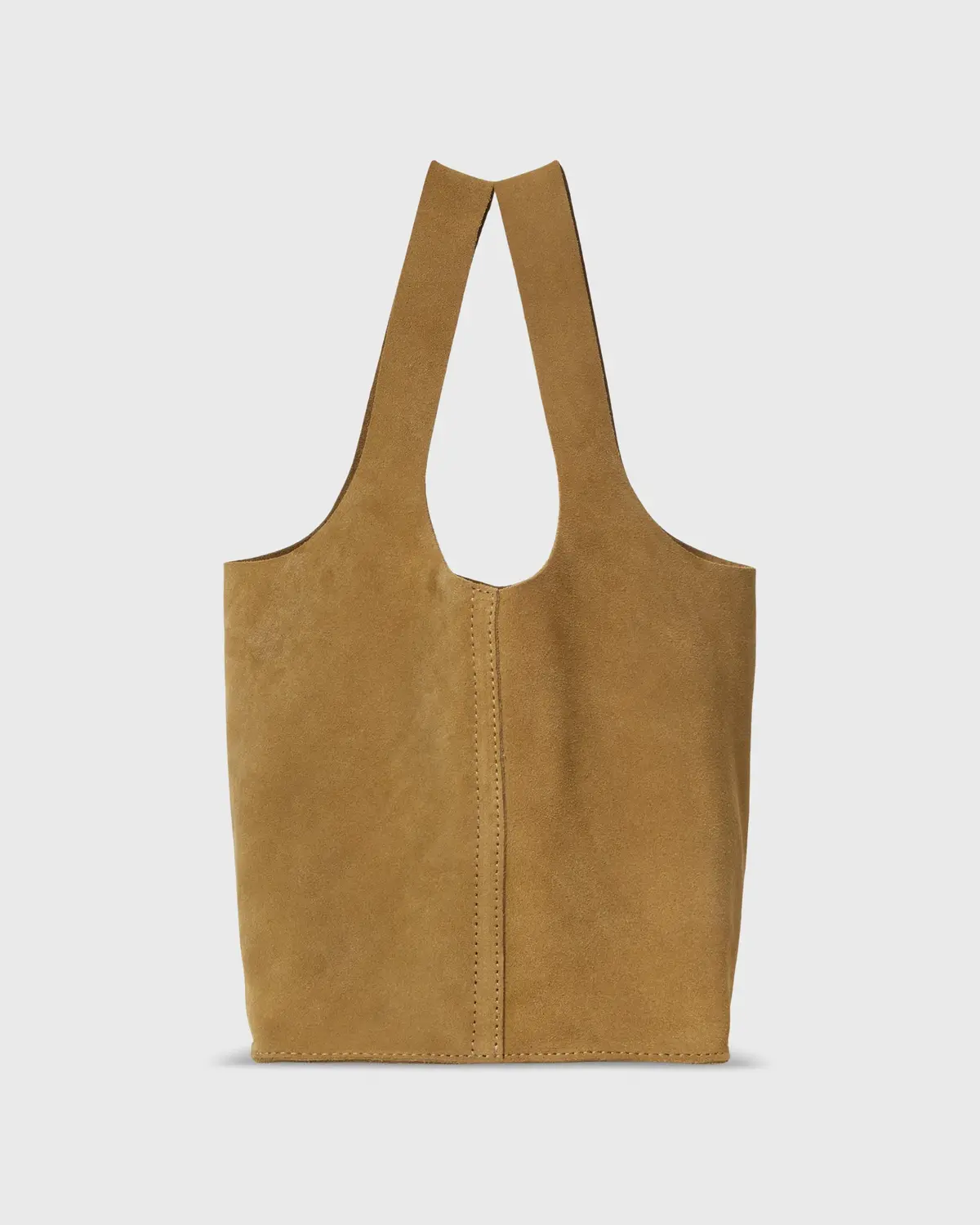 Paola Bucket Bag In Tobacco Suede 1