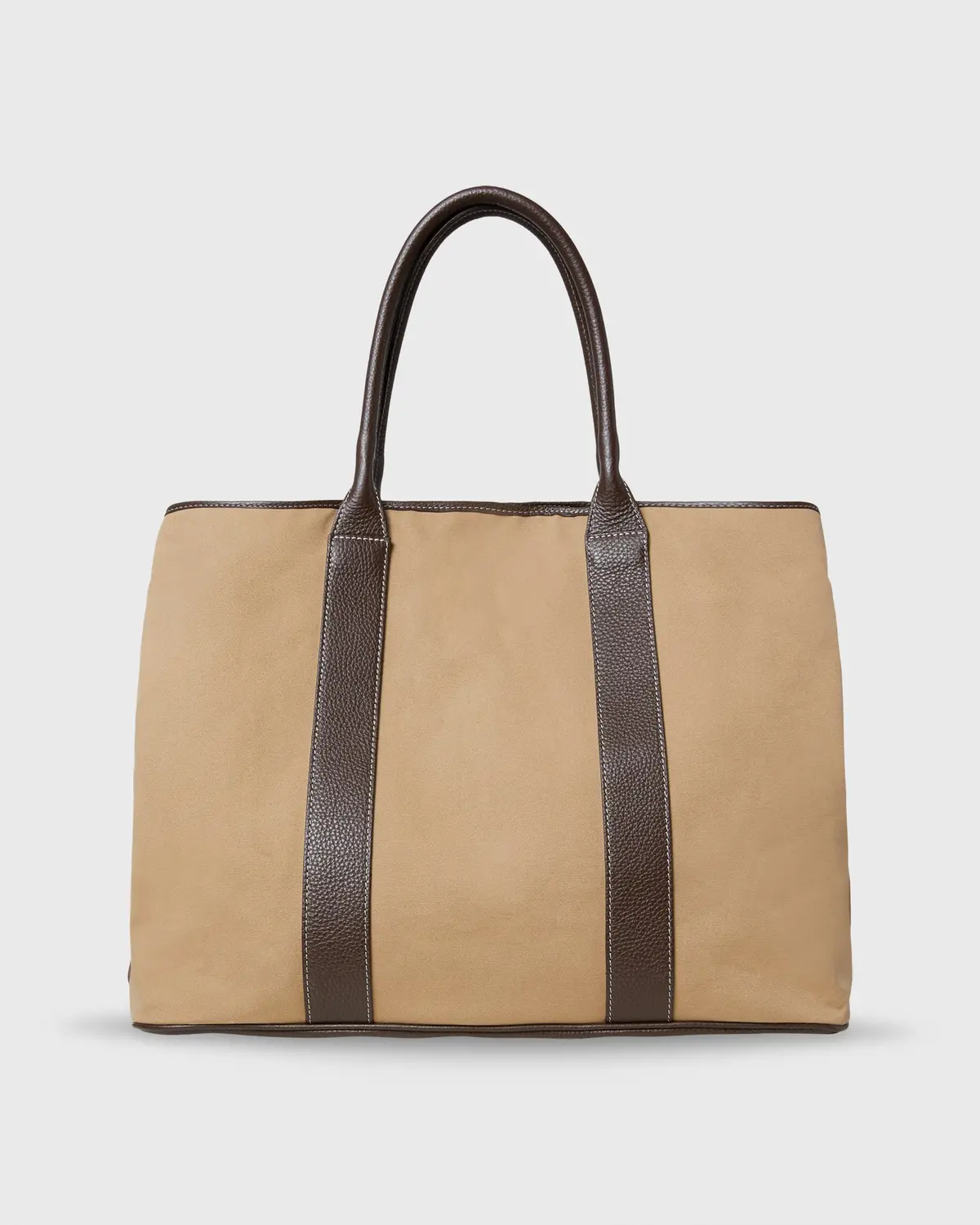 Weekend Tote In Khaki Canvas 1