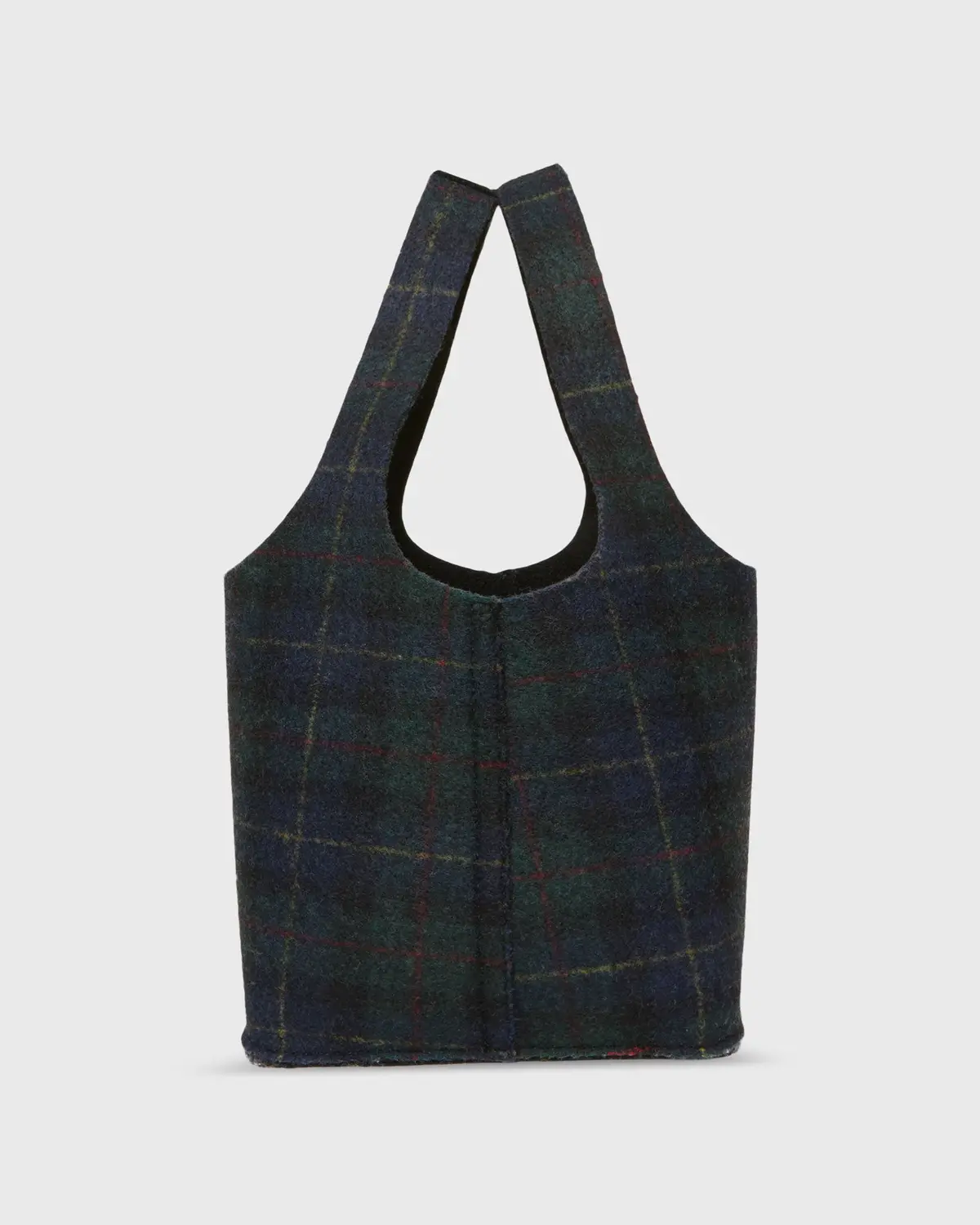 Paola Bucket Bag In Navy/Green Tartan 1