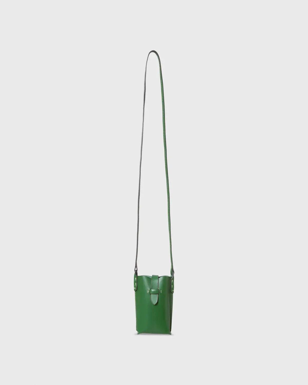 Minnie Cell Phone Bag In Green Leather 1