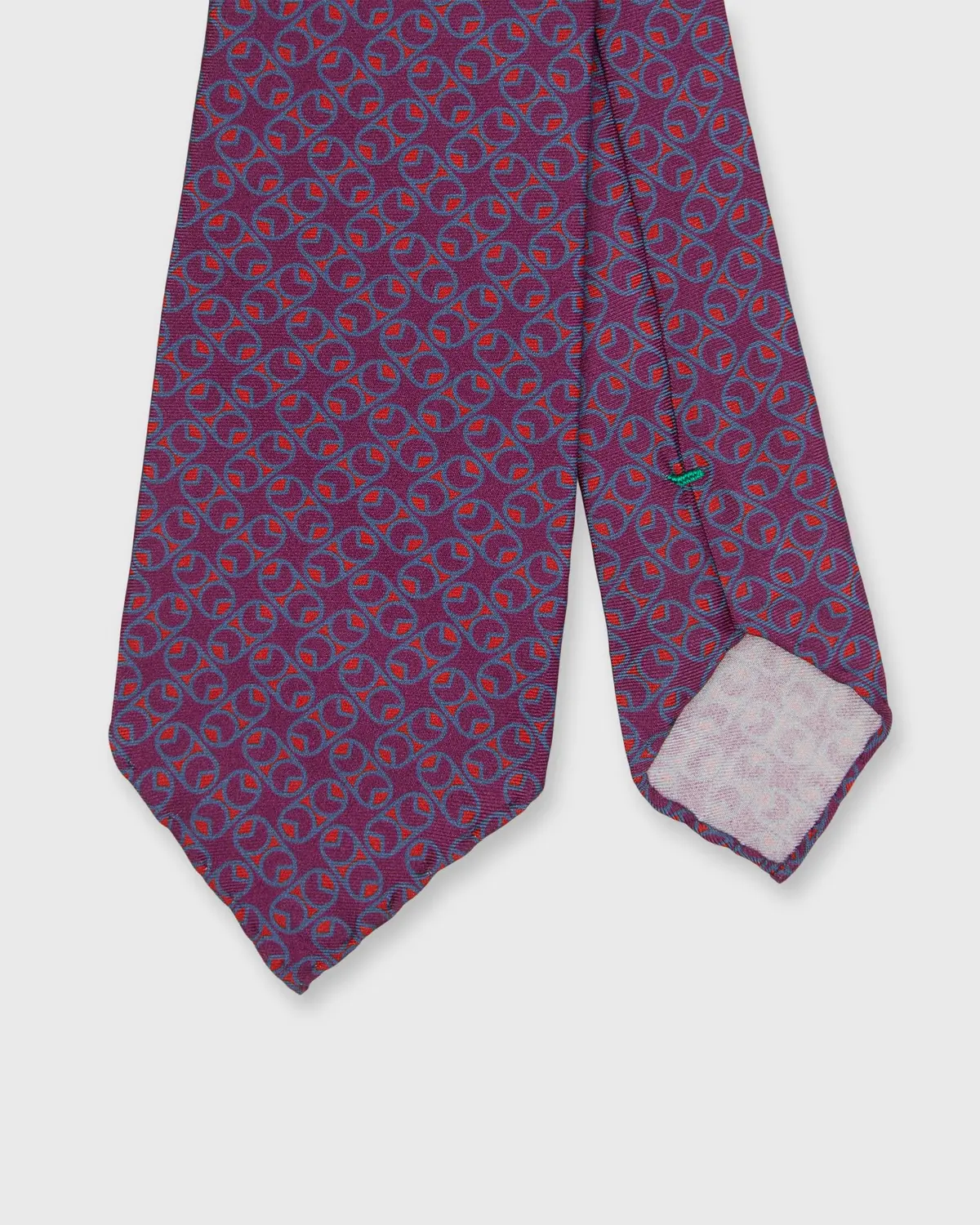Silk Print Tie In Berry/Lilac/Coral Tab 1