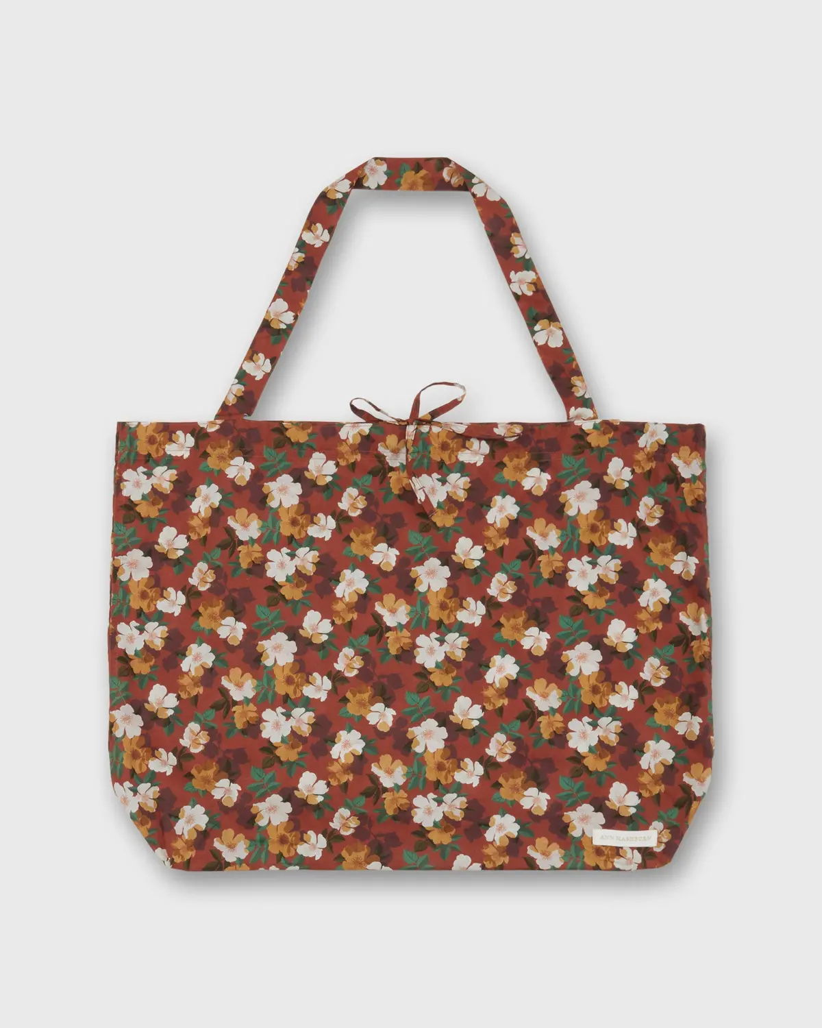Reusable Tote Bag In Chestnut Multi Nysa Liberty Fabric 1