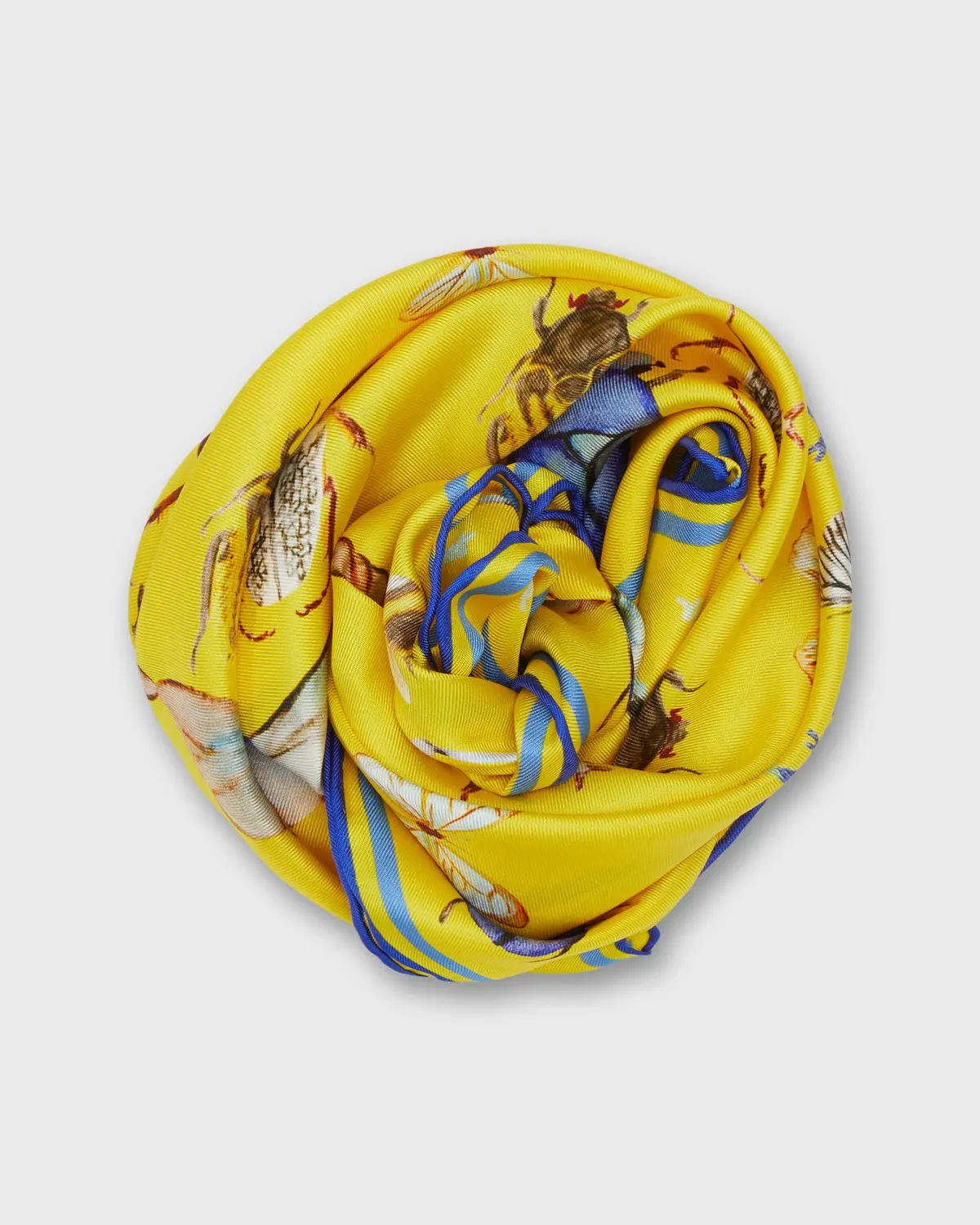 Bugs Square Scarf In Meyer Lemon Yellow 1