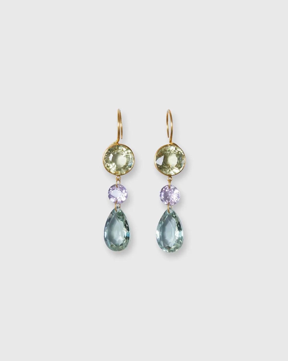 Elizabeth T. Earrings In Multicolored Pastel 1