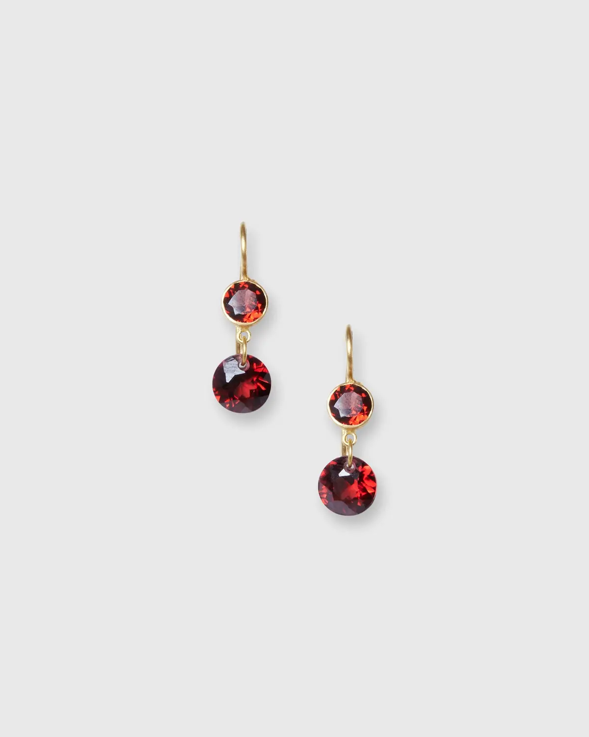 Extra Small Incandescence Hook Earrings In Garnet 1