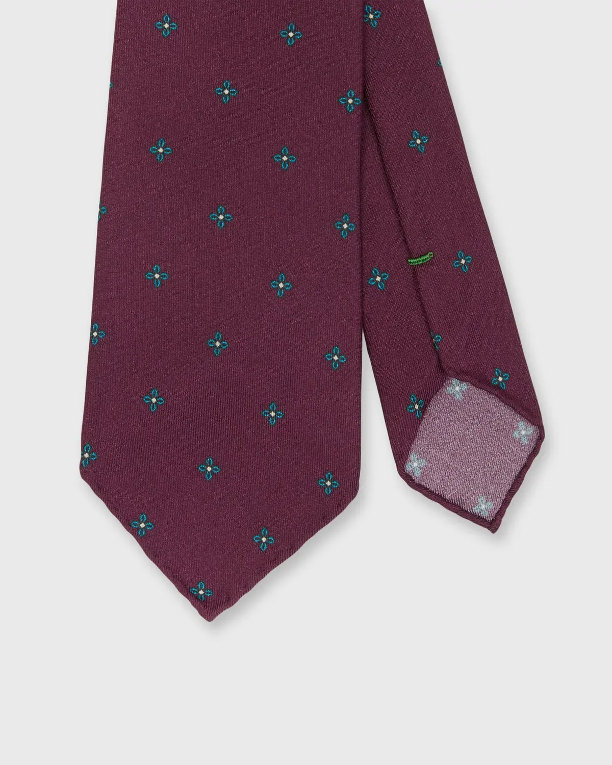 Silk Print Tie In Red/Blue Flower 1
