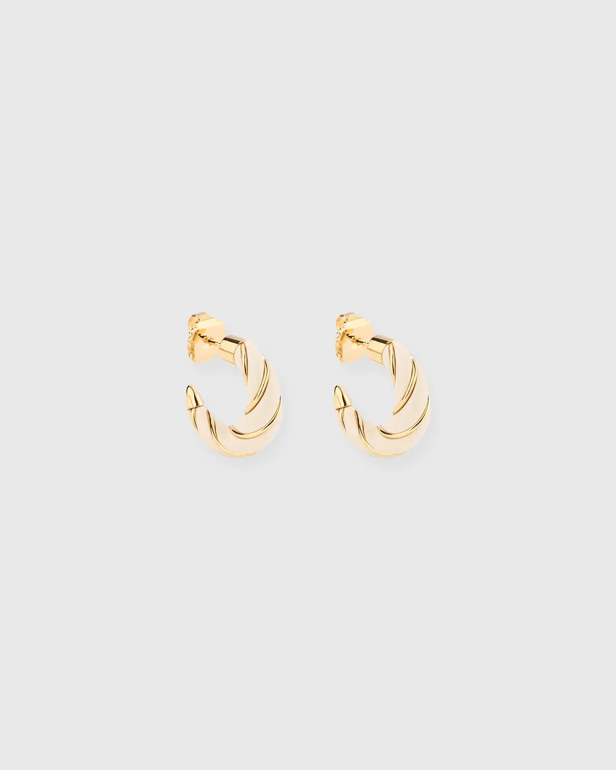 Diana Earrings In Ivory Twisted Bakelite 1
