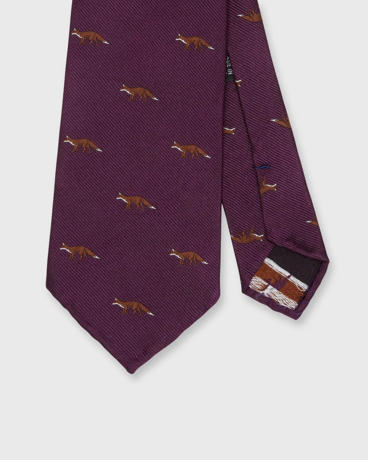 Silk Club Tie In Plum Fox 1