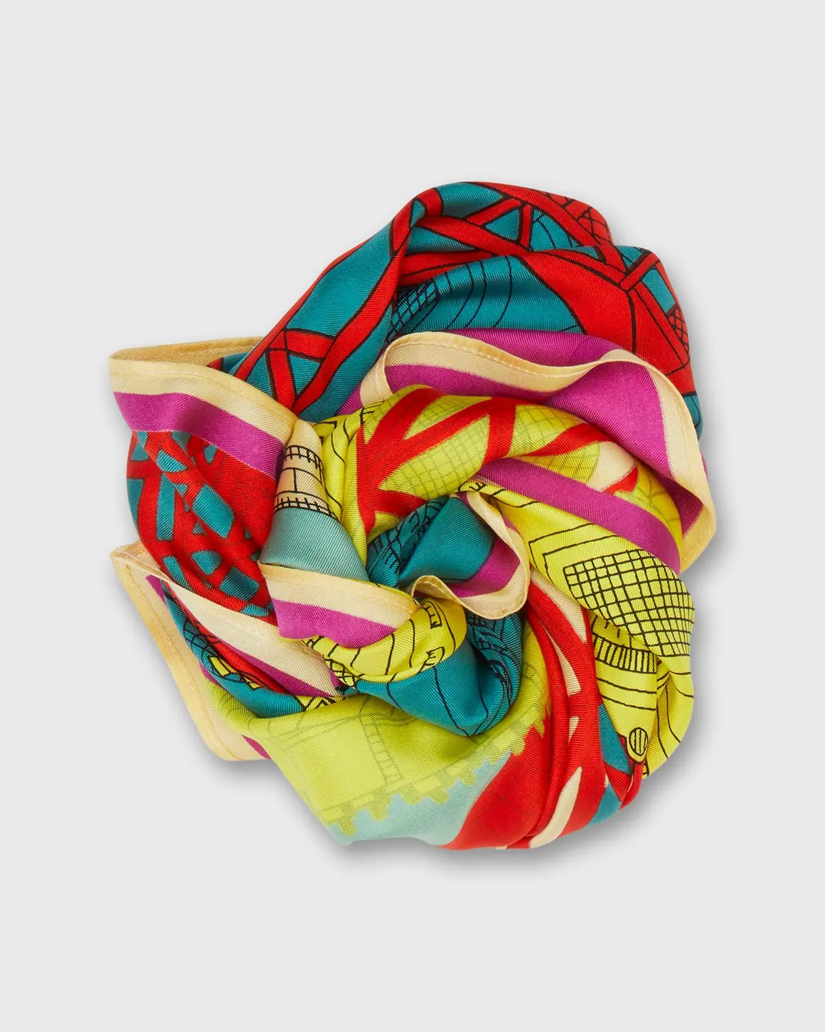 Paris Square Scarf In Red 1