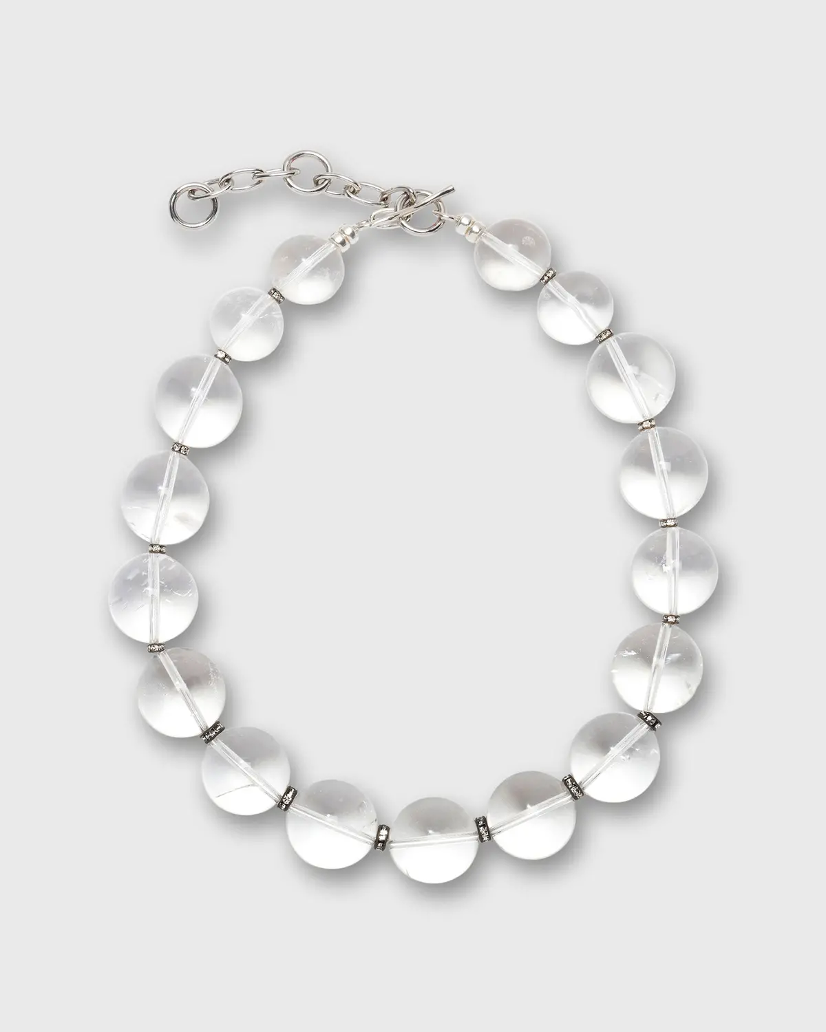 Silver Moon Collar In Clear 1