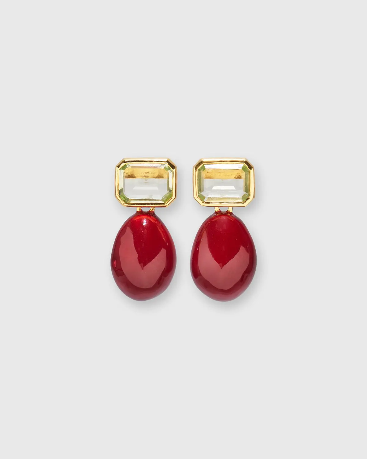 Bean Earrings In Burgundy 1