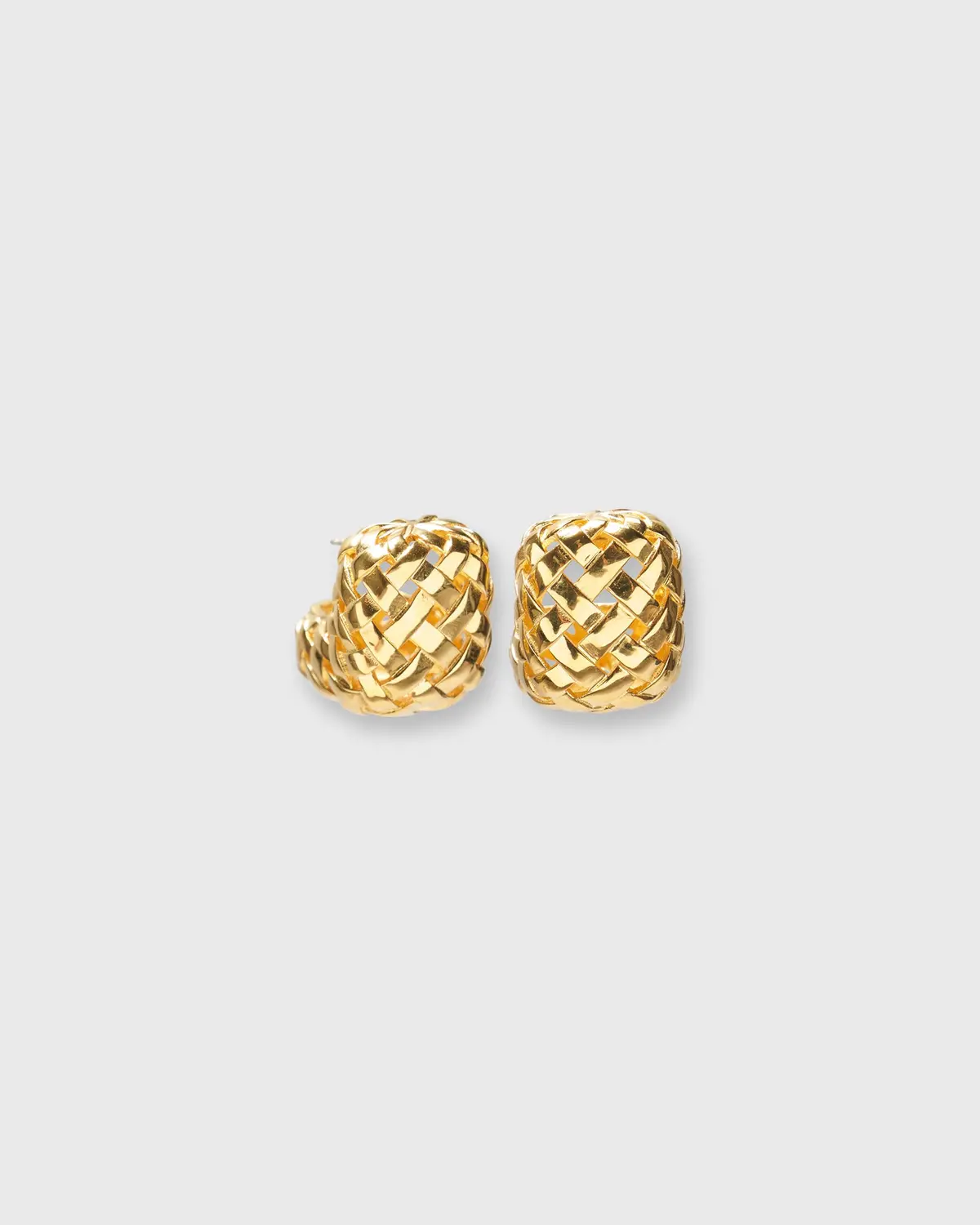 Woven Hoop Earrings In Gold 1
