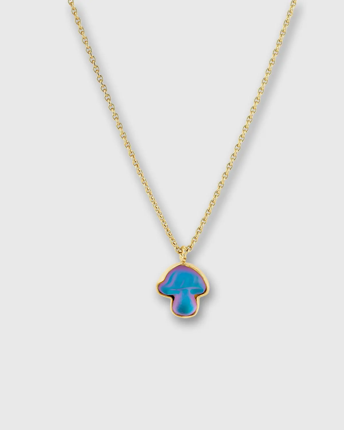 Mushroom Charm Necklace In Blue Multi 1