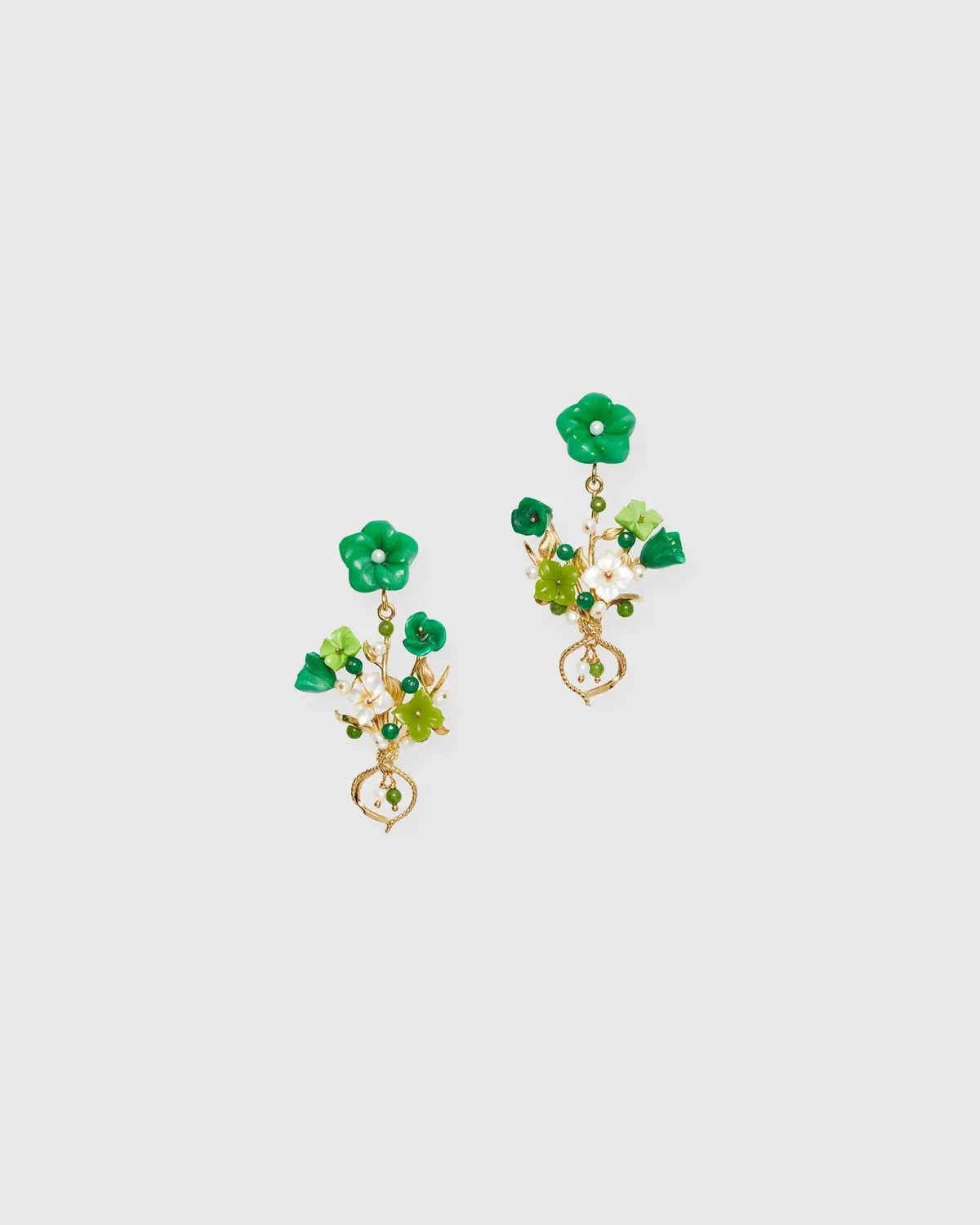 Bundle Earrings In Green 1