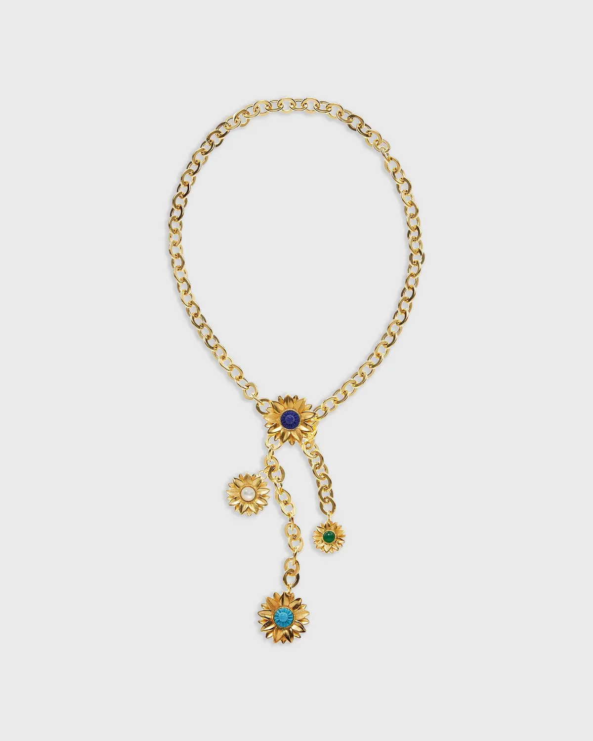 Limoncello Cascade Necklace In Lapis/Turquoise 1