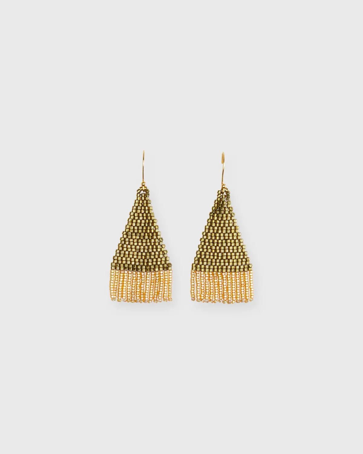 Sunset Earrings In Golden Olive 1