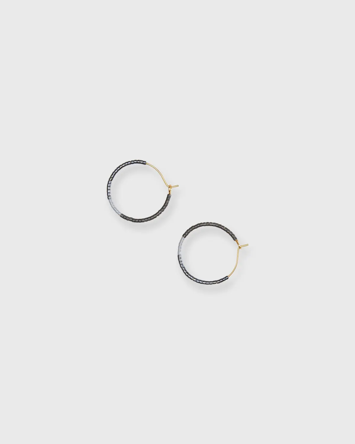 Color Field Hoop Earrings In Gunmetal 1