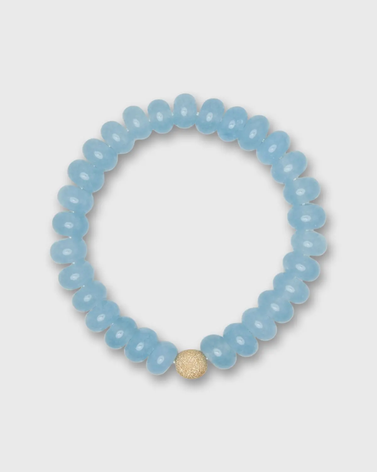 Semi Precious Beaded Bracelet In Baby Blue Monochrome 1