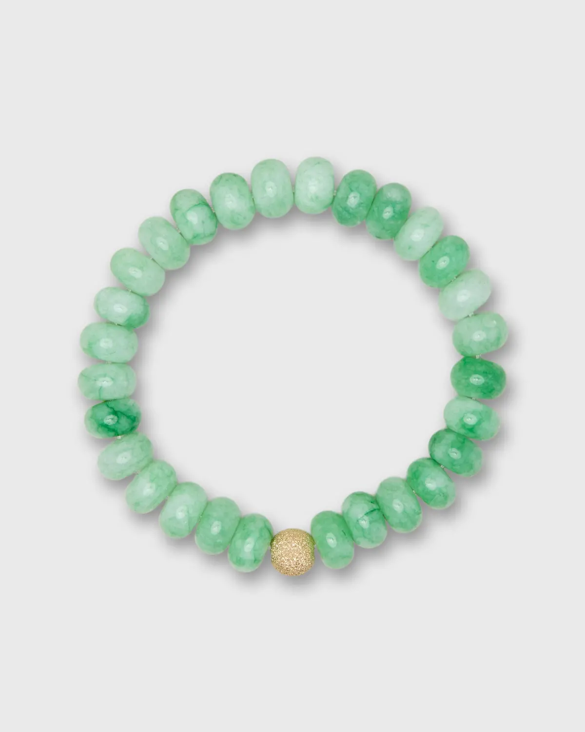 Semi Precious Beaded Bracelet In Beautiful Green Monochrome 1