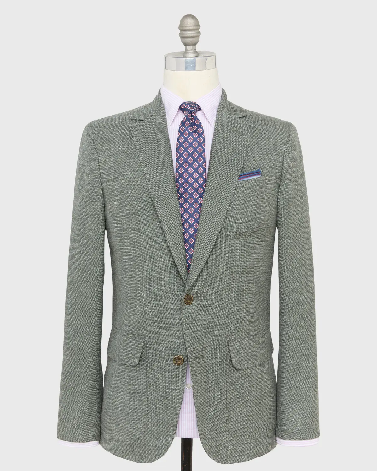Ghost Blazer In Sage Hopsack 1