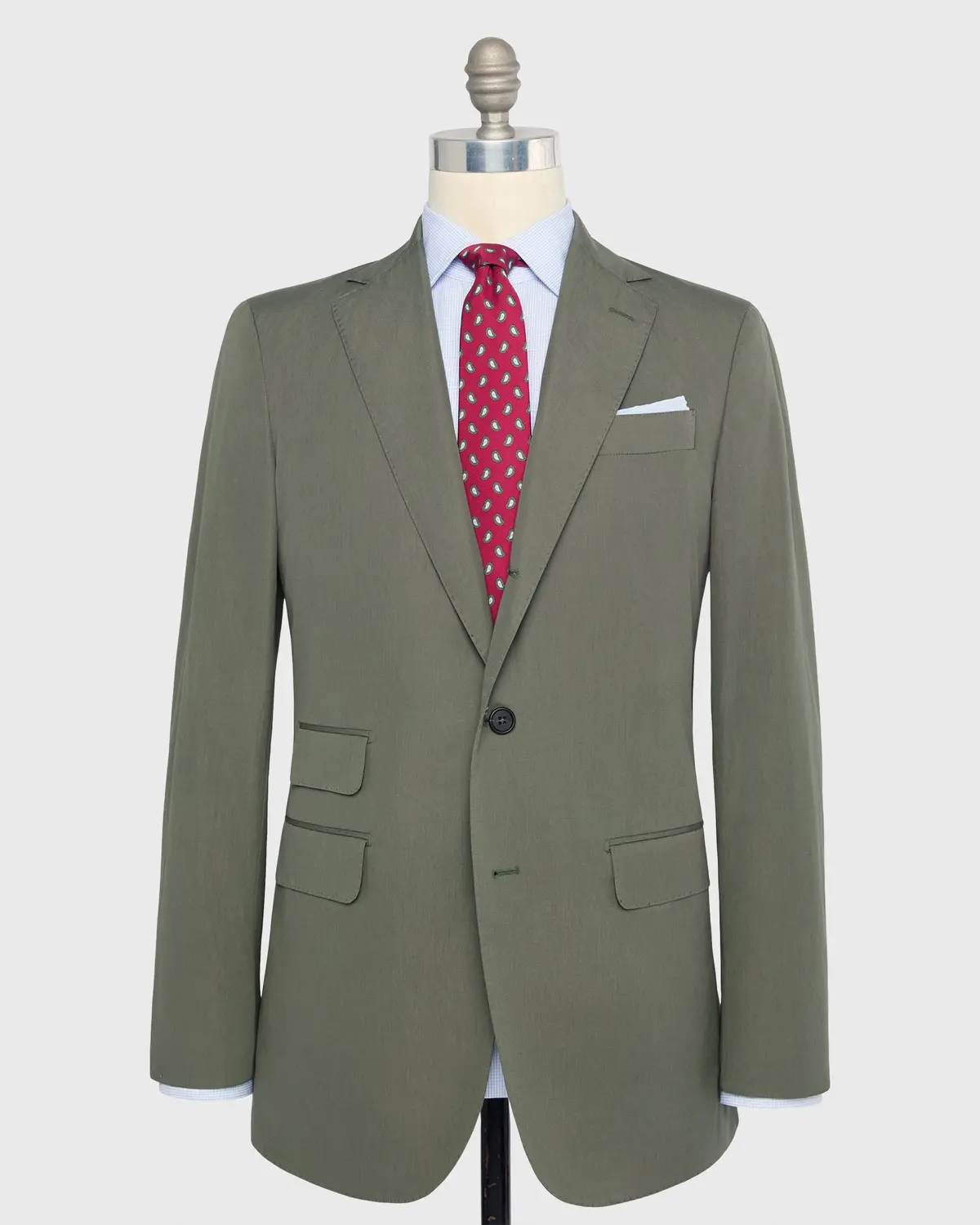 Virgil No. 2 Suit In Olive Poplin 1