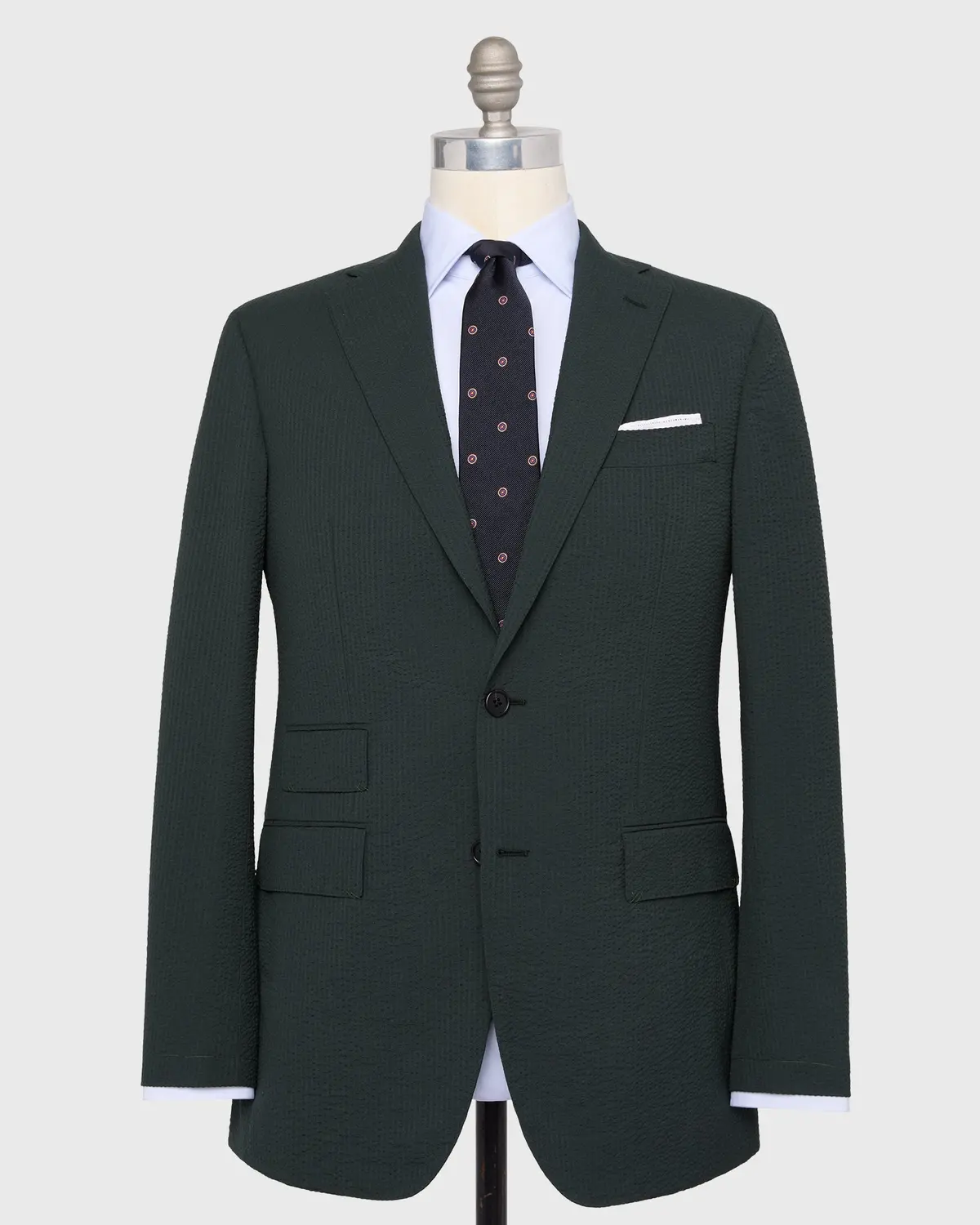 Kincaid No. 3 Suit In Dark Forest Seersucker 1