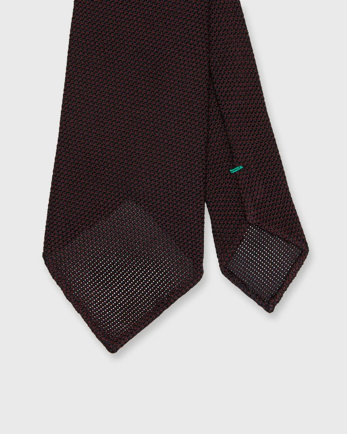 Silk Fino Grenadine Tie In Oxblood/Navy 1