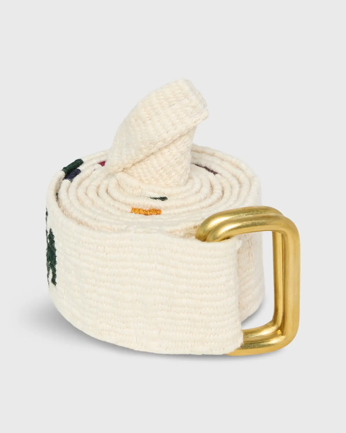 Hand-Loomed D-Ring Belt In Bone Tribal 1