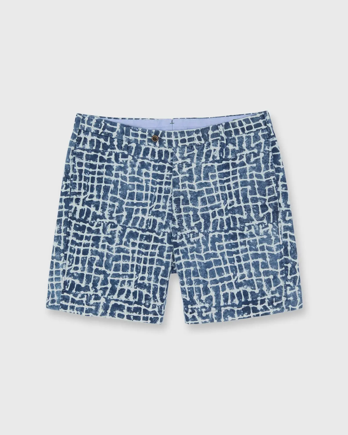 Sport Short In Pacific/Sky Block Print 1