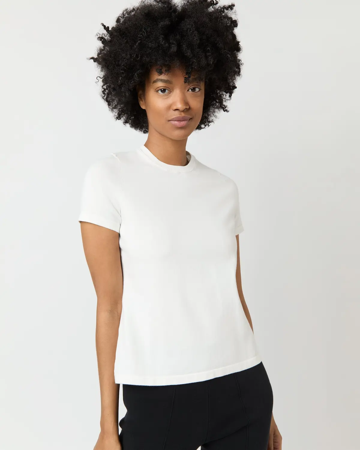 Lee Tee In Chalk Cotton 1