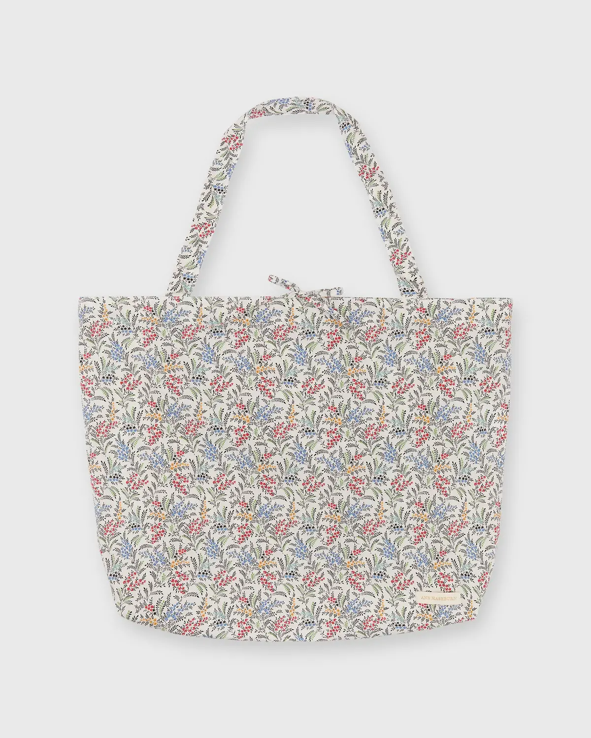 Reusable Tote Bag In Yellow/Blue Hope Springs Liberty Fabric 1
