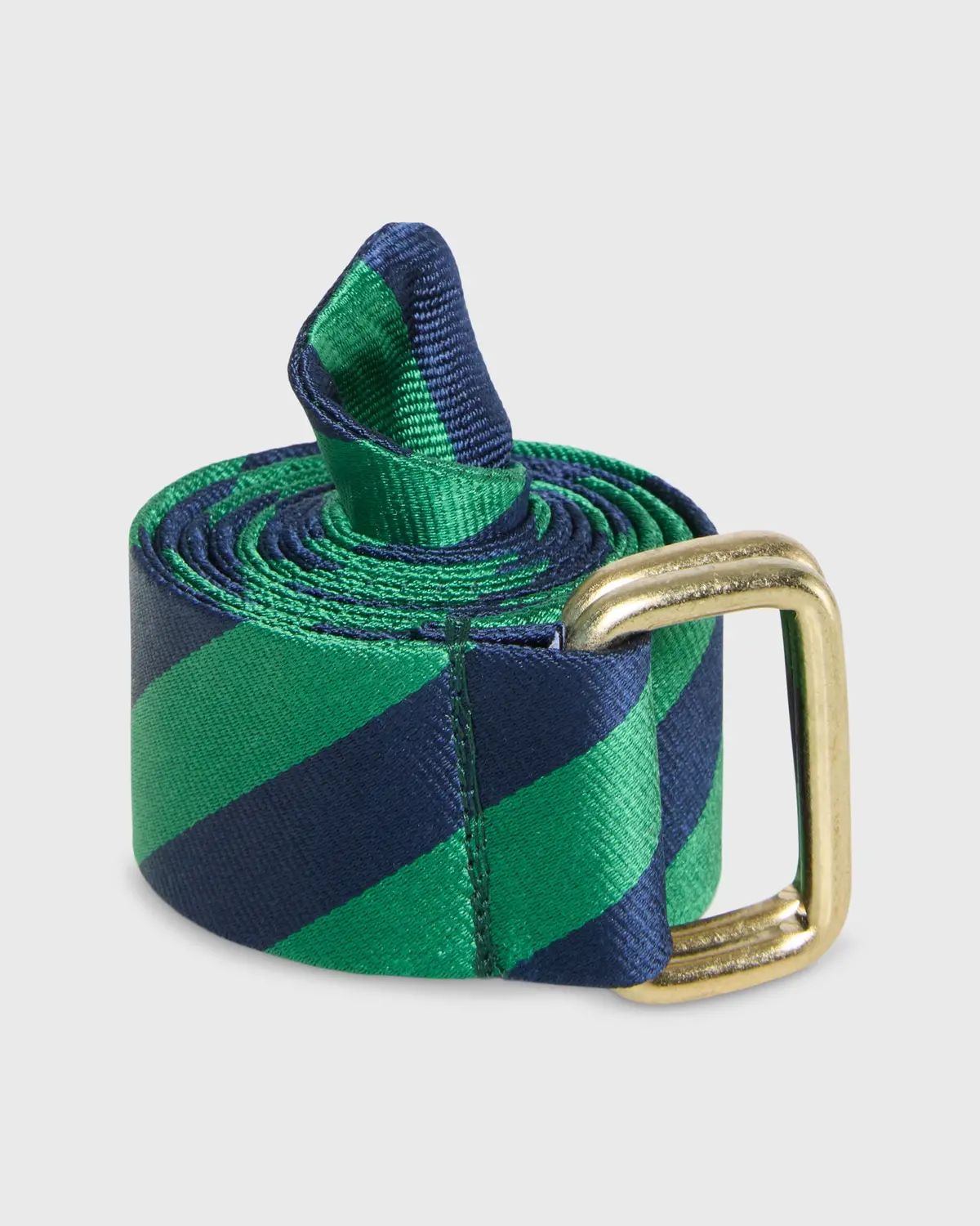 D-Ring Belt In Navy/Kelly Bar Stripe 1