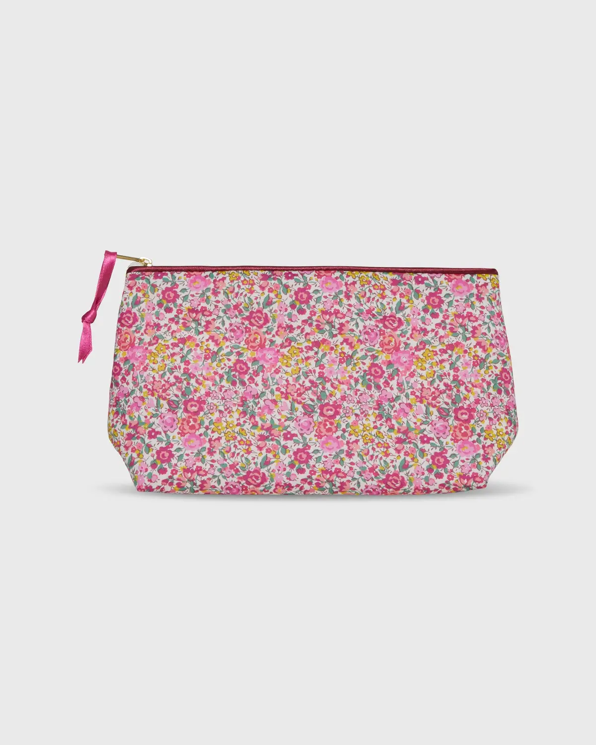 Soft Small Cosmetic Bag In Pink/Multi Emma & Georgina Liberty Fabric 1
