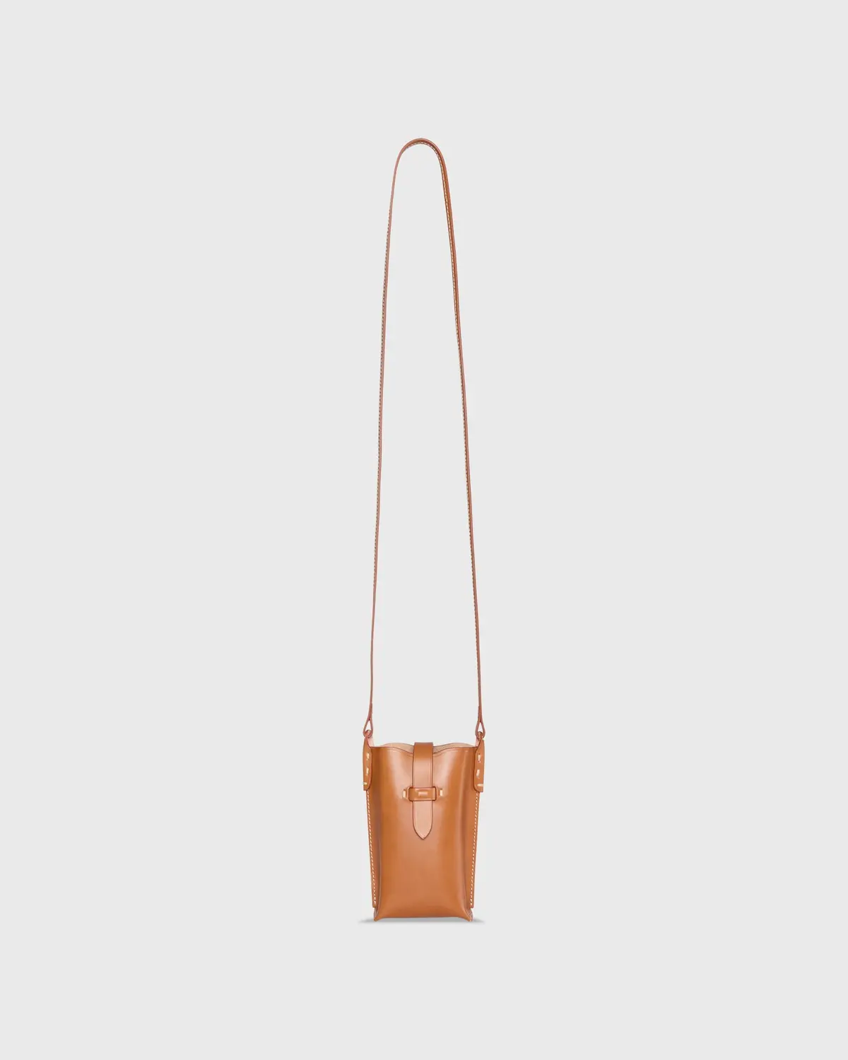 Minnie Cell Phone Bag In Natural Leather 1