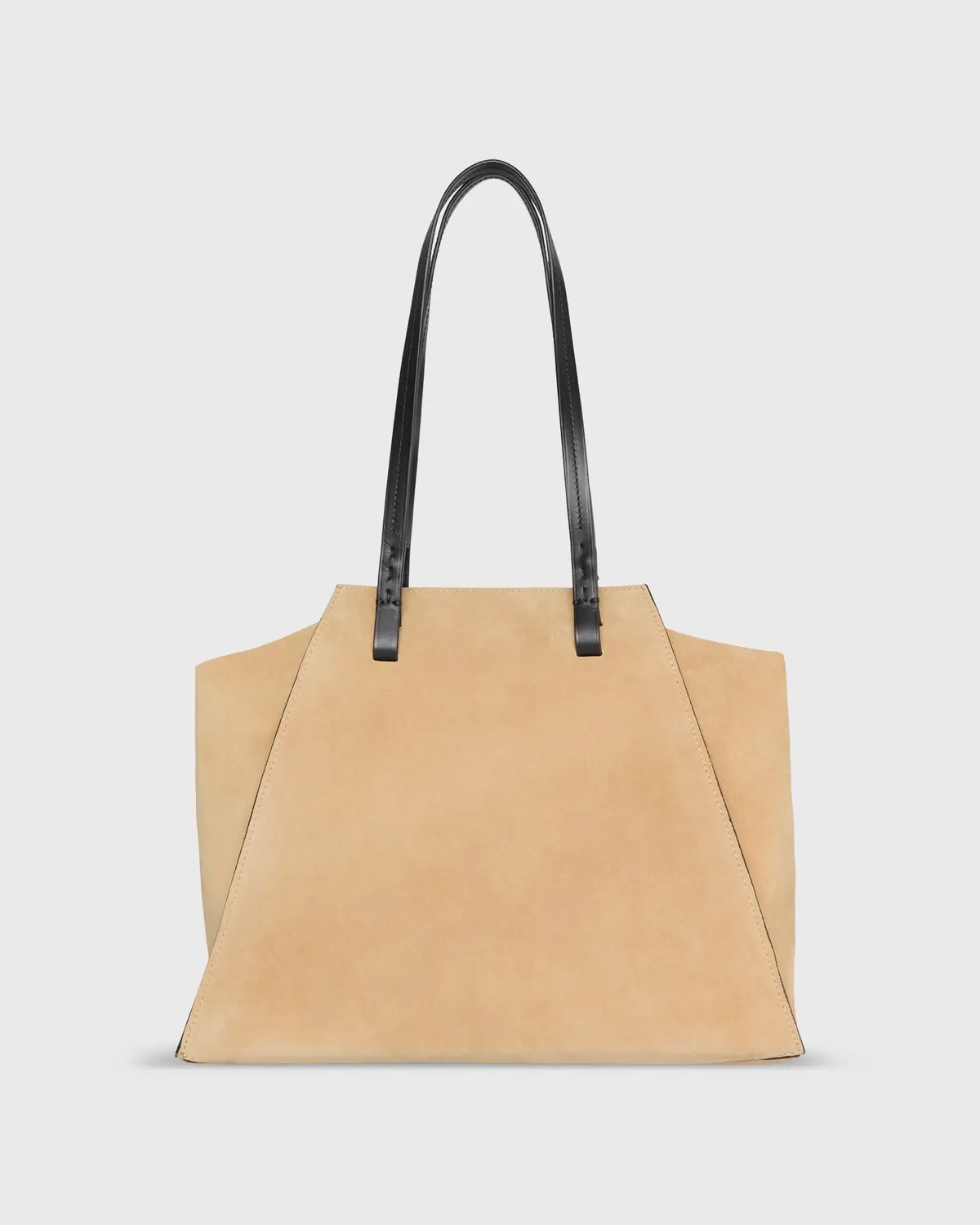 Evie Tote In Camel Suede 1