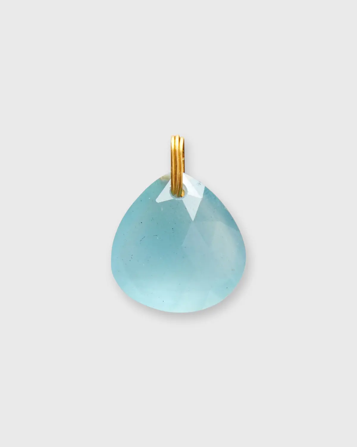 Briolette Pendant In Milky Aquamarine 1