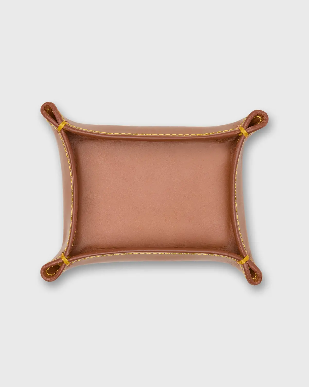Small Tray In Natural Leather 1