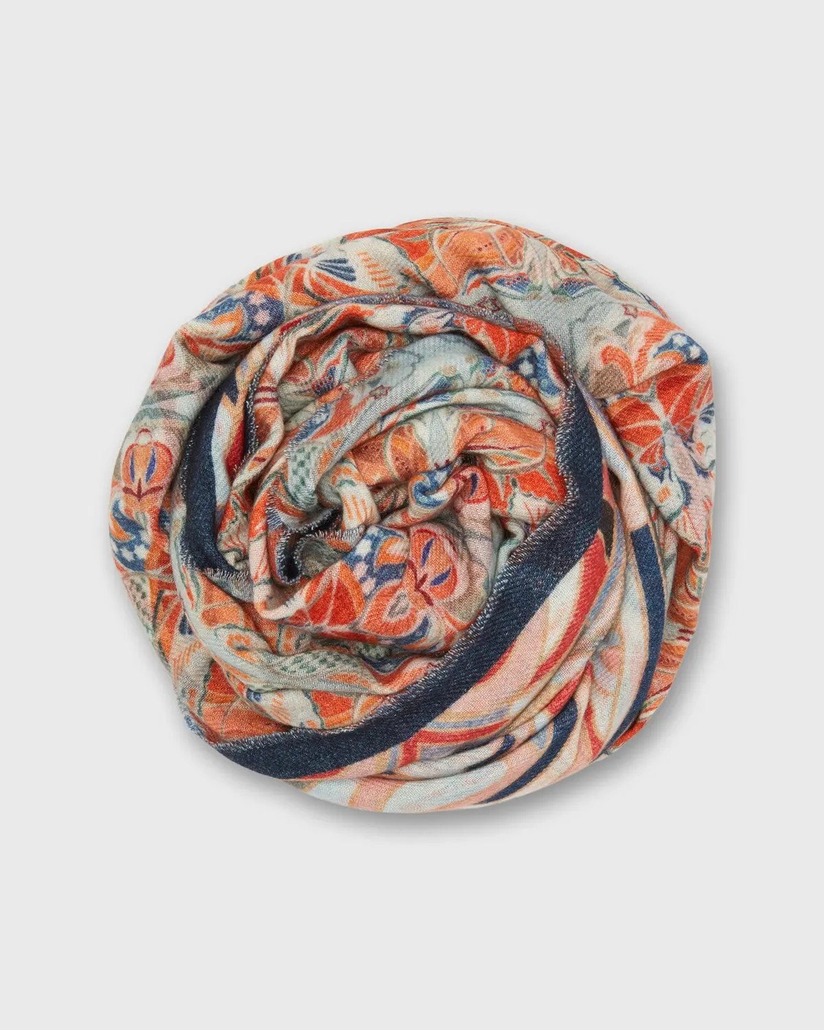 Reversible Rectangle Scarf In Red Multi Indies 1