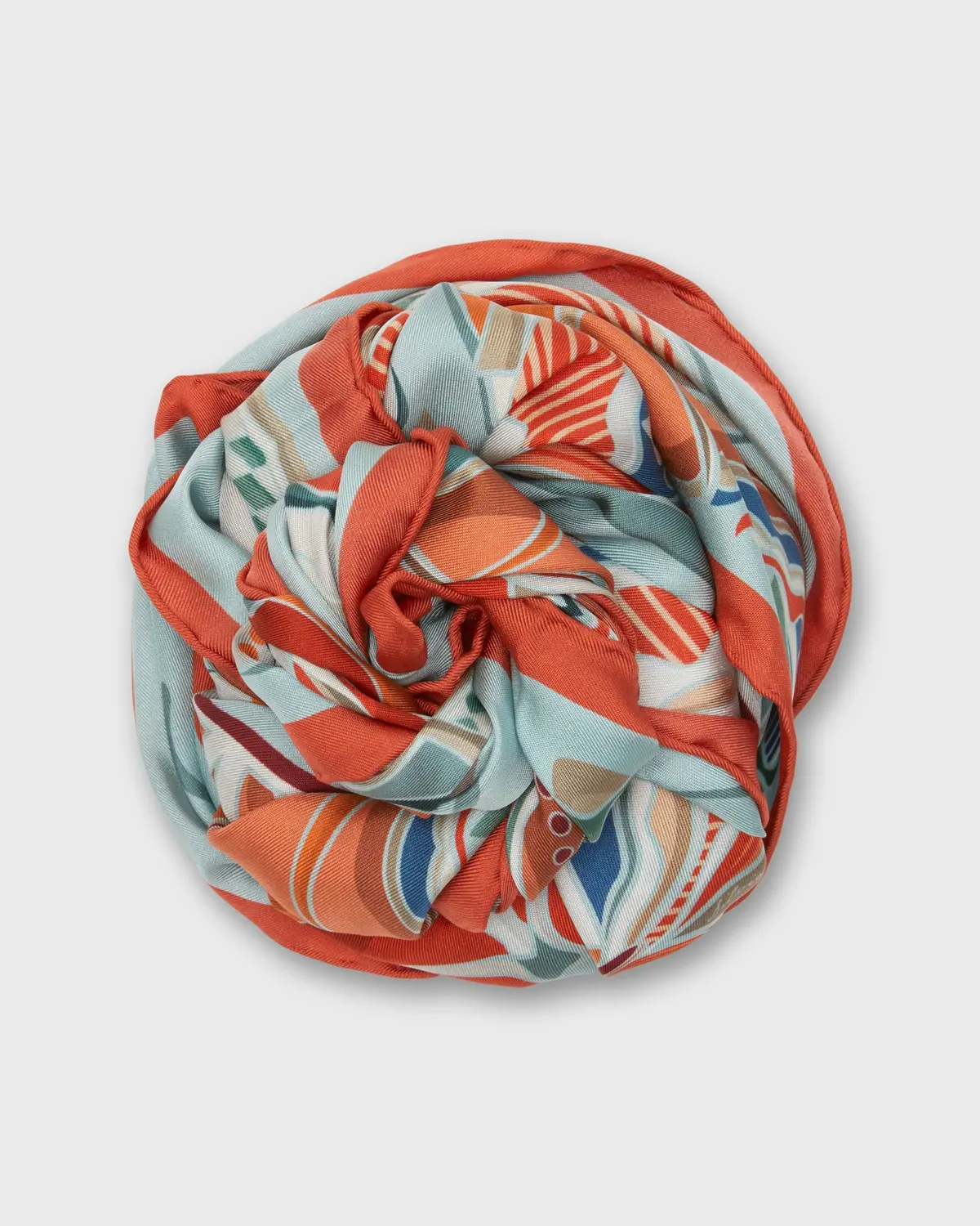 Square Scarf In Orange Abstract Moth 1