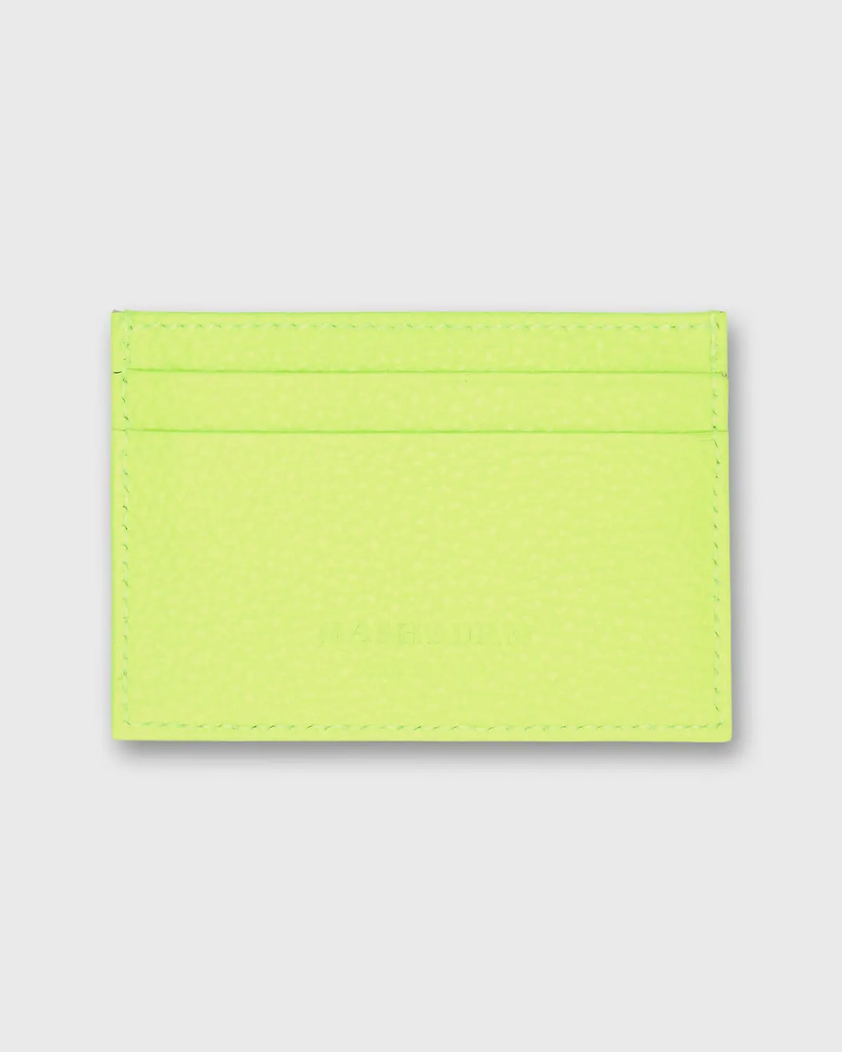 Card Holder In Fluo Yellow Leather 1