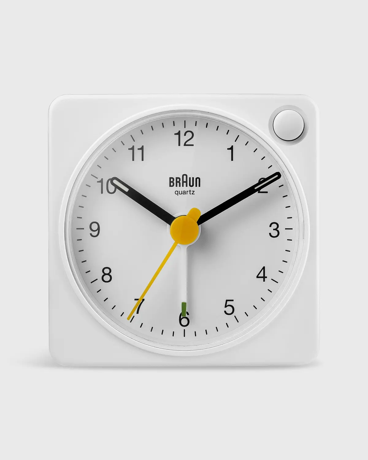 Travel Alarm Clock In White 1