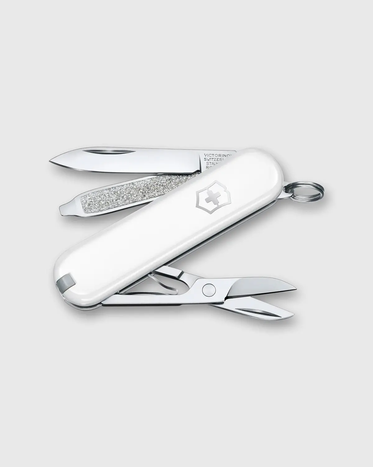 Swiss Army Knife In Falling Snow 2