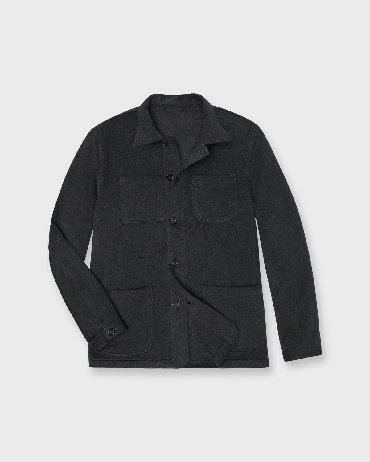 Chore Jacket In Charcoal Cashmere Flannel 1