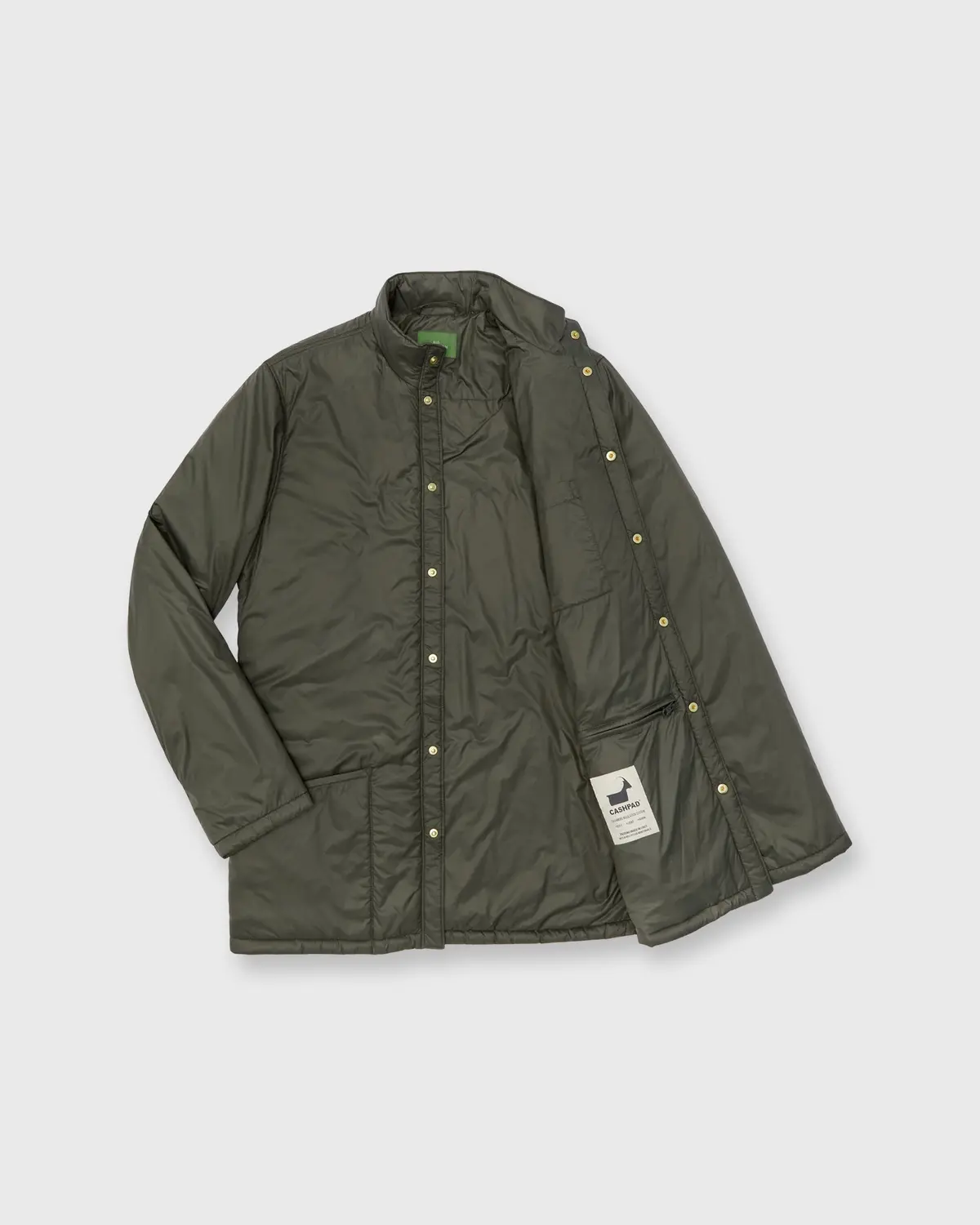 Cashpad Traveler's Estate Jacket In Olive Nylon 2