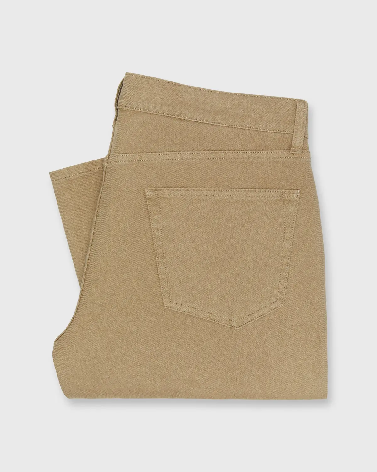 Clift Straight Leg Jean In British Khaki Garment Dyed Stretch Denim 1