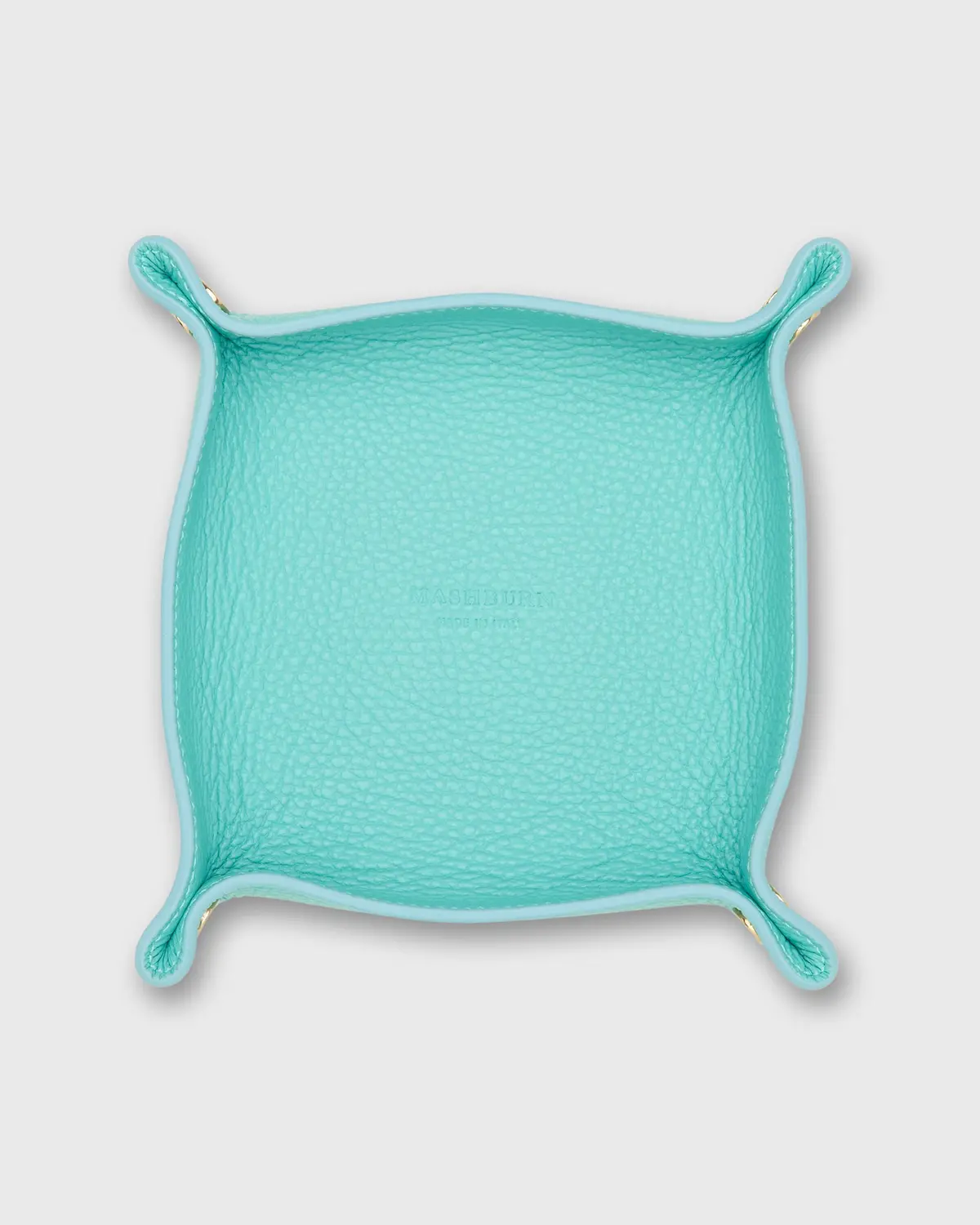 Medium Square Tray In Beetle Leather 1