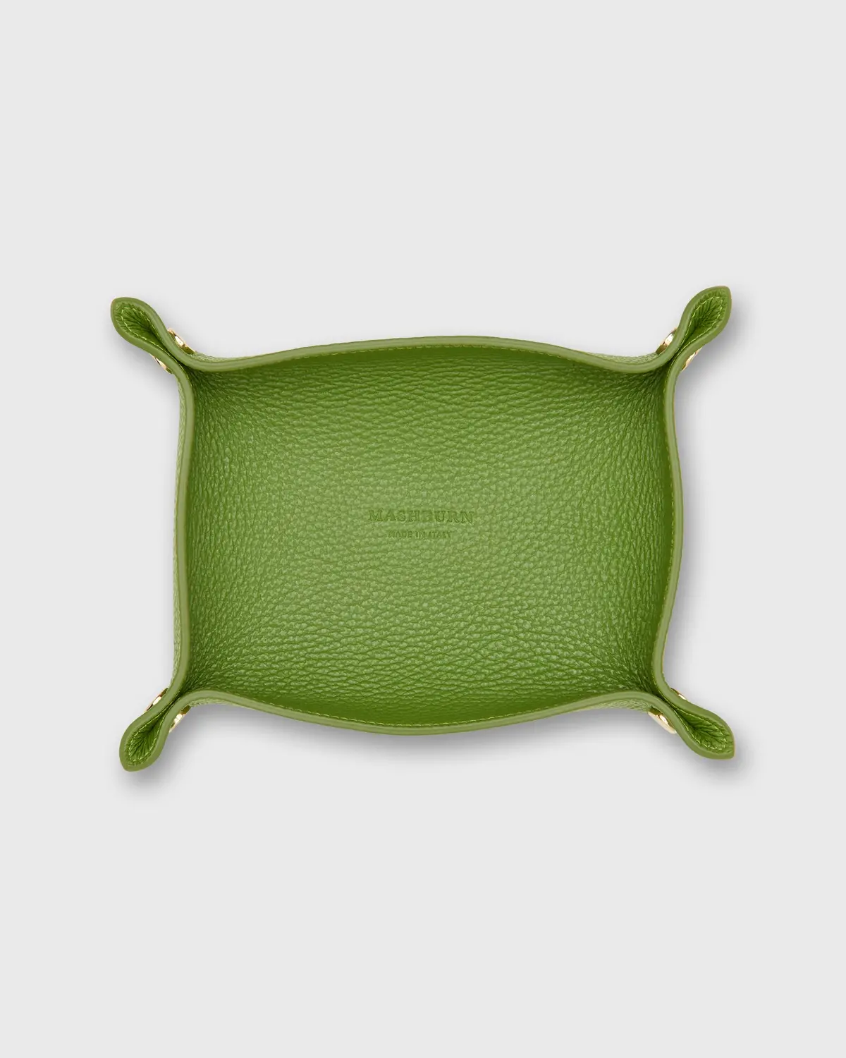 Medium Rectangle Tray In Leaf Leather 1