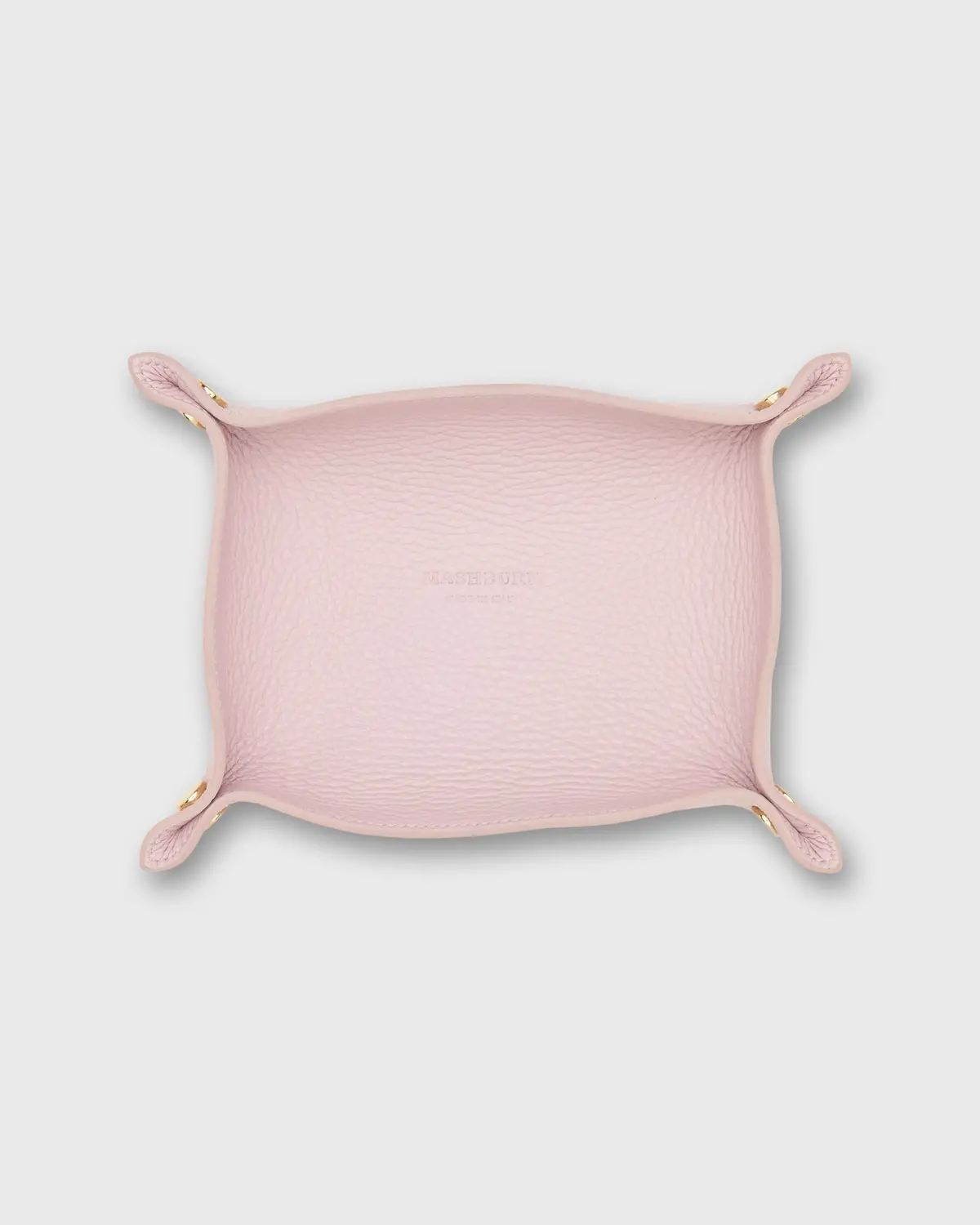 Medium Rectangle Tray In Camellia Leather 1