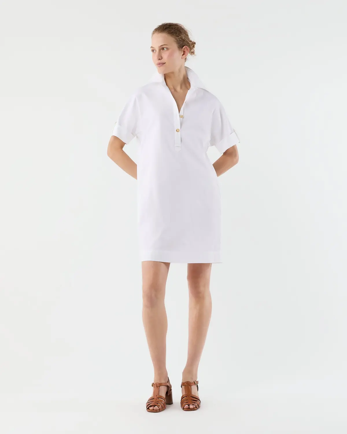 Molly Dress In White Poplin 1